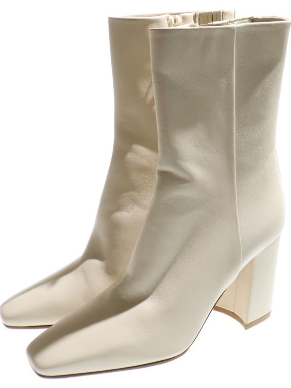 Valentino Garavani Rockstud Nappa Leather 90mm Ankle Boots Ivory EU 35 - Picture 2 of 6